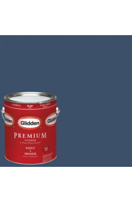 Glidden Premium 1-gal. #HDGV26 Rich Navy Flat Latex Interior Paint with Primer - HDGV26P-01F