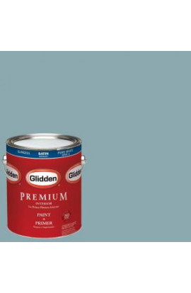 Glidden Premium 1-gal. #HDGB37 Hazy Seacliff Teal Satin Latex Interior Paint with Primer - HDGB37P-01SA