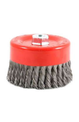 Forney 6 in. x 5/8 in.-11 Threaded Arbor Knotted Wire Cup Brush - 72756