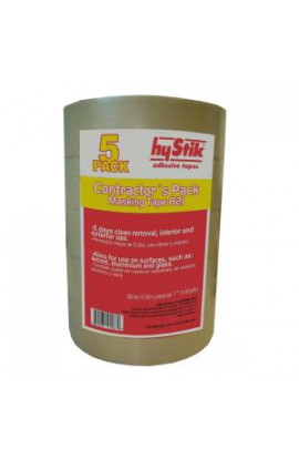 hyStik 1-1/2 in. x 60 yds. Contractor's Grade Painting Masking Tape (5-Pack) - 821-1.5-5PK