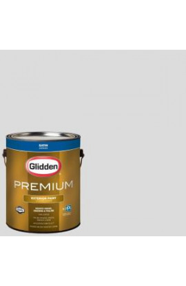 Glidden Premium 1-gal. #HDGCN61U Snowfield White Satin Latex Exterior Paint - HDGCN61UPX-01SA