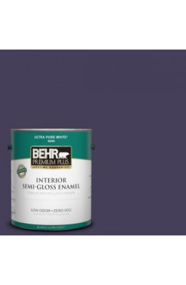 BEHR Premium Plus 1-gal. #S-H-640 Purple Blanket Zero VOC Semi-Gloss Enamel Interior Paint - 330001