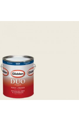 Glidden DUO 1-gal. #HDGWN30 Parchment White Satin Latex Interior Paint with Primer - HDGWN30-01SA