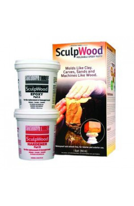 SYSTEM THREE Sculpwood 1-qt. Two Part Epoxy Putty Kit with 16 oz. Resin and 16 oz. Hardener - 207757