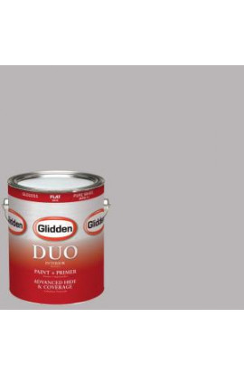 Glidden DUO 1-gal. #HDGCN57D Hazy Grey Flat Latex Interior Paint with Primer - HDGCN57D-01F