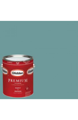 Glidden Premium 1-gal. #HDGB25 Island Turquoise Flat Latex Interior Paint with Primer - HDGB25P-01F