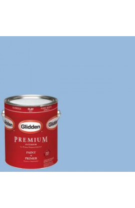 Glidden Premium 1-gal. #HDGV15 French Country Blue Flat Latex Interior Paint with Primer - HDGV15P-01F