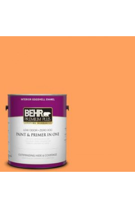 BEHR Premium Plus 1-gal. #T15-10 Clarified Orange Zero VOC Eggshell Enamel Interior Paint - 230001