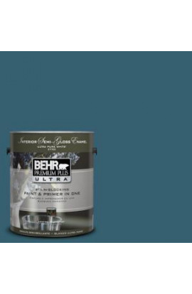 BEHR Premium Plus Ultra 1-gal. #UL230-21 Bermudan Blue Interior Semi-Gloss Enamel Paint - 375301