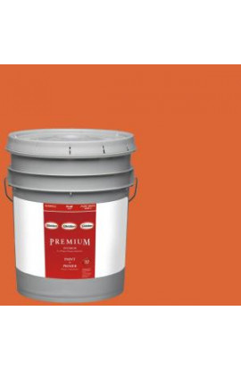 Glidden Premium 5-gal. #HDGO14 Fresh Tangerines Flat Latex Interior Paint with Primer - HDGO14P-05F