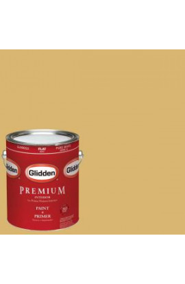 Glidden Premium 1-gal. #HDGY47 Dusty Gold Flat Latex Interior Paint with Primer - HDGY47P-01F