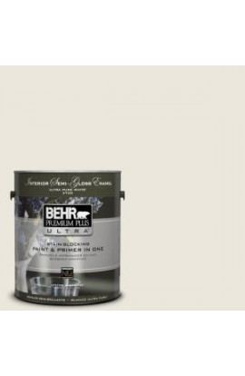 BEHR Premium Plus Ultra 1-gal. #BXC-32 Picket Fence White Semi-Gloss Enamel Interior Paint - 375001
