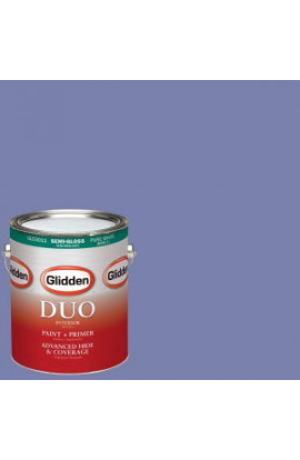 Glidden DUO 1-gal. #HDGV40U Playhouse Purple Semi-Gloss Latex Interior Paint with Primer - HDGV40U-01S