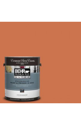 BEHR Premium Plus Ultra 1-gal. #PMD-103 Sweet Carrot Satin Enamel Exterior Paint - 985301