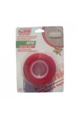 hyStik 4050 1 in. x 1.67 yds. Clear Mounting Tape with Red Liner (1-Roll) - 4050-1