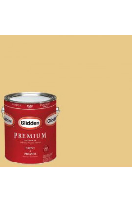 Glidden Premium 1-gal. #HDGY46 Vintage Yellow Flat Latex Interior Paint with Primer - HDGY46P-01F