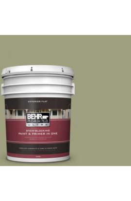 BEHR Premium Plus Ultra 5-gal. #BIC-57 French Parsley Flat Exterior Paint - 485405