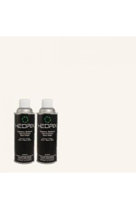 Hedrix 11 oz. Match of W-B-600 Luster White Flat Custom Spray Paint (2-Pack) - F02-W-B-600