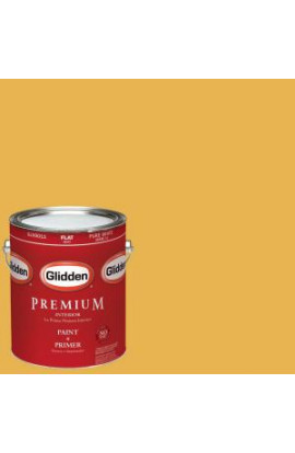 Glidden Premium 1-gal. #HDGY14D Golden Rae Flat Latex Interior Paint with Primer - HDGY14DP-01F