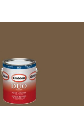 Glidden DUO 1-gal. #HDGY13D Tall Tree Bark Brown Satin Latex Interior Paint with Primer - HDGY13D-01SA